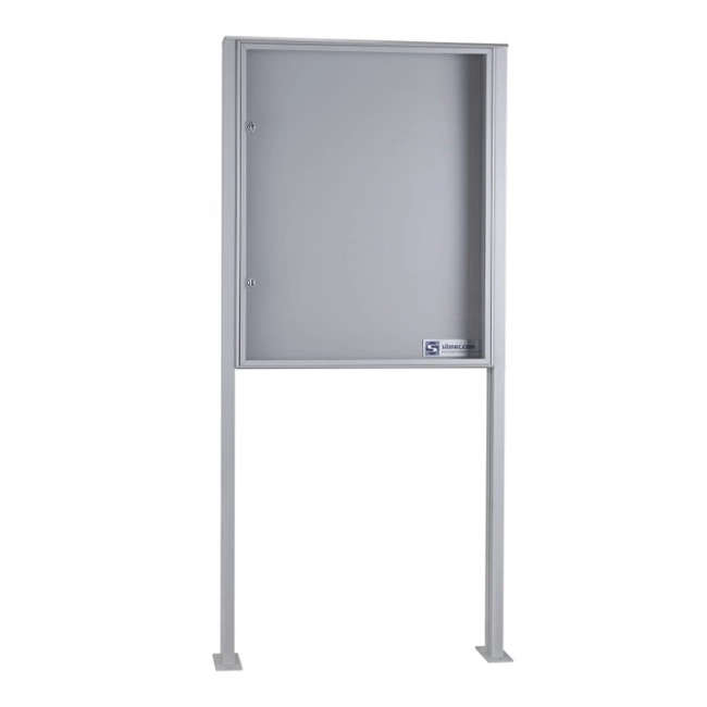 Vendita online Bacheca porta avvisi Maxi SB3 con pali sostegno verniciata silver (raggrinzito)
